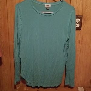 Turquoise long sleeve shirt